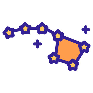 blue and orange constellation stars clip art preview