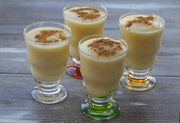 Boza or Bosa, traditional Turkish drink with roasted chickpea Boza or Bosa, traditional Turkish drink with roasted chickpea