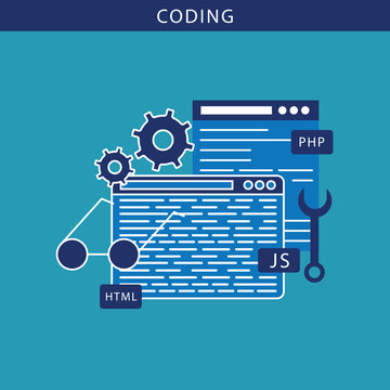 web site design development program coding concept