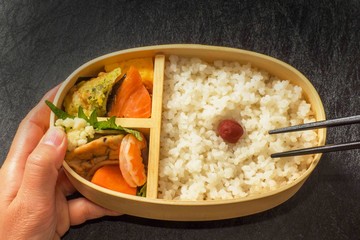 おべんとう　Japanese style famous lunch box (bento)