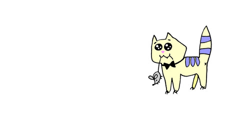 Background for greeting card, letter, Declaration of love with hearts and cute animals. Simple illustration for stationery, notebooks, girls, birthday, Valentines day, invitation