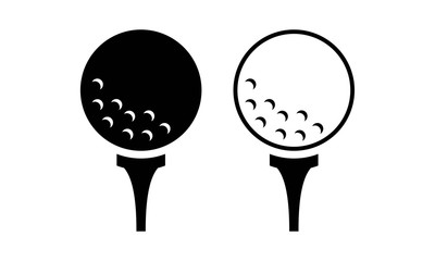 golf ball Sports balls minimal flat line icon