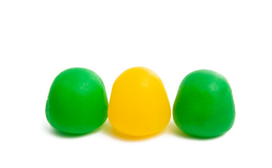 jelly fruit candy isolated