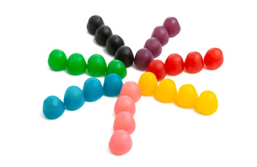 jelly fruit candy isolated
