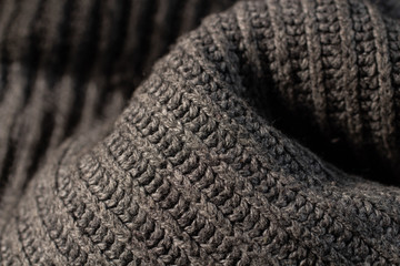 the texture of knitted items