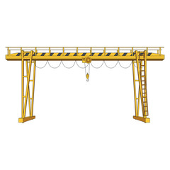 overhead gantry cranes  Components,  overhead gantry cranes graphic. overhead gantry cranes  clipart on white background