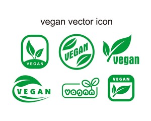 vegan vector icon, icon for vegan food