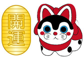 かわいい狛犬さん イラスト ベクター