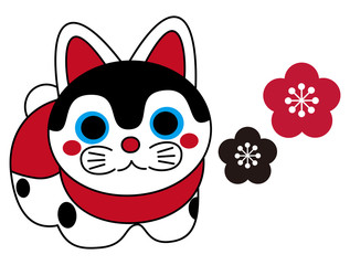 Fototapeta premium かわいい狛犬さん イラスト ベクター