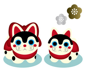 かわいい狛犬さん イラスト ベクター