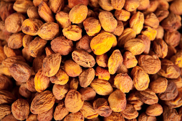 Dry apricots. Ripe dried sweet apricot fruit.