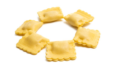 italian ravioli isolated