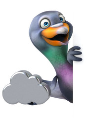 Fun pigeon - 3D Illustration