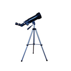 Realistic telescope on a tripod.