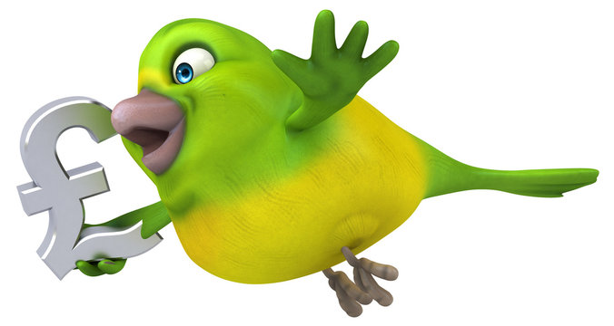 Fun bird - 3D Illustration
