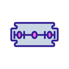 Blade for razor icon vector. A thin line sign. Isolated contour symbol illustration