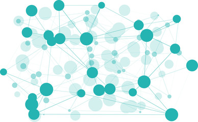 Chemistry molecule abstract, lines chaos wires illustration graphic