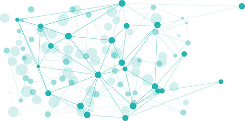 Network connections circles concept connected communication, creative presentation structure