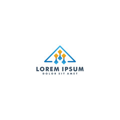 Fototapeta premium Technology logo design vector illustration