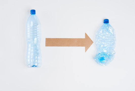 Two plastic bottle for recycling