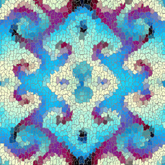 Fototapeta na wymiar Seamless grunge abstract square pattern. Paint grunge cracks.