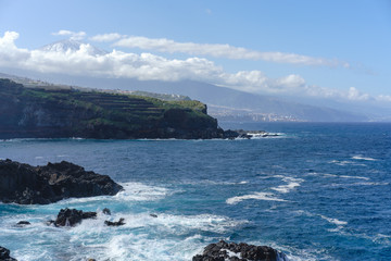 Fototapeta na wymiar El Caleton in Garachico, Spain on the island of Tenerife in the Canary Islands.