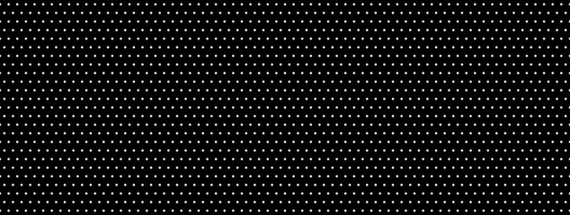 Dot seamless pattern polka  black background. Abstract pattern with white dots. Abstract geometric shape. Geometrical backdrop. Polka dot fabric. Dotted geometric pattern.