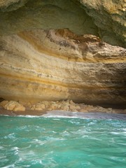 beautiful benagil cave on the algarve coast of portugal