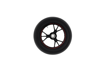 Spoke forged light alloy wheel with motocycle tire or tyre of powerful sports motorcycle (model...