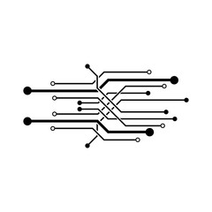 Circuit logo vector icon illustration