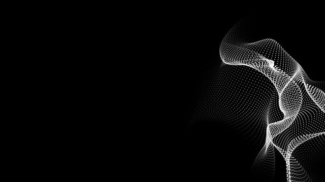 Futuristic Digital Plexus Form Dots Element with a Dynamic Wave 02