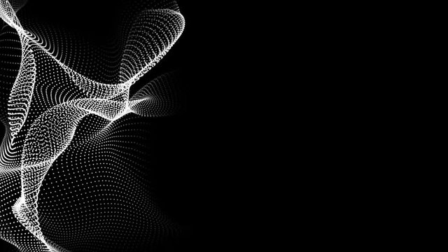 Futuristic Digital Plexus Form Dots Element with a Dynamic Wave 01