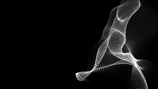 Futuristic Digital Plexus Form Dots Element with a Dynamic Wave 06