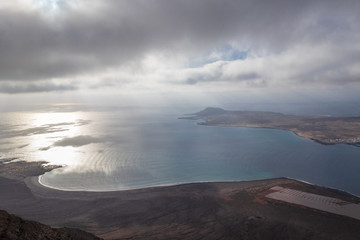 Landscape on island La Grasiosa, Canary Islands