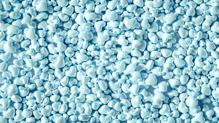 Beautiful golden background with hearts, Happy Valentine's Day! 3d illustration, 3d rendering.