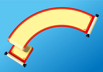 Fan shape Chinese prosper banner with empty text area ready to use during Chinese New Year celebration