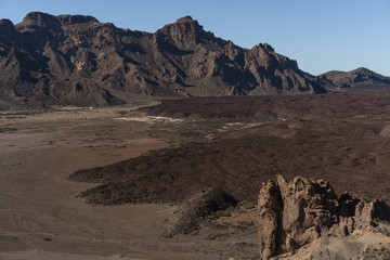 Roques de Garcia. The Roque Cinchado - a unique rock formation of the island of Tenerife located...