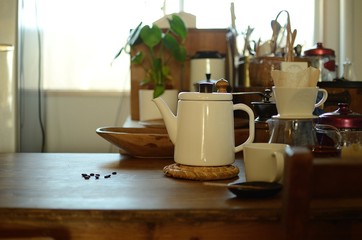 cup of coffee in the kitchen