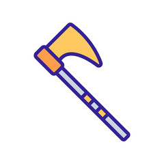 Big axe icon vector. Thin line sign. Isolated contour symbol illustration