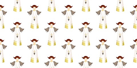 Easter pattern. Angel with wings. Figurine, religious figurine. Happy easter.