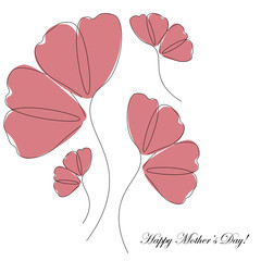 Happy mothers day card design vector illustration