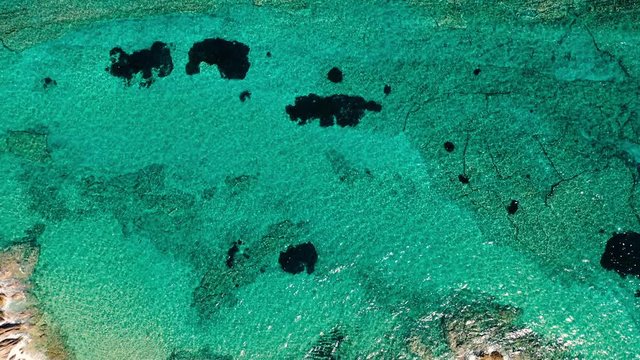 Tigania beach in Greece aerial.
