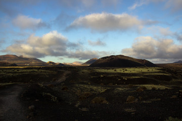 Hiking vulcano route crater landscape