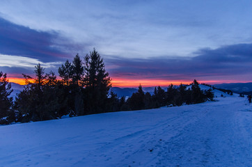 zachód słońca Pieniny 