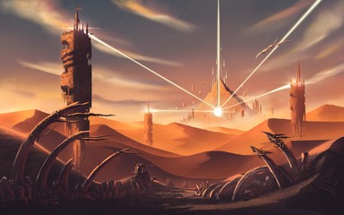 concept art desert landscape fantasy