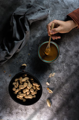 photograph of homemade peanut butter
