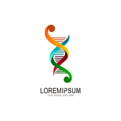 DNA logo, icon of life, medical treatment