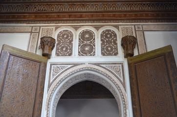 Palais de la Bahia à Marrakech - porte zellige