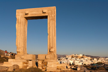 The door of the sun in the Naxos city, Greece