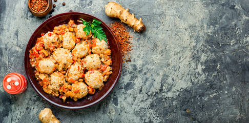 Steam diet cutlets.